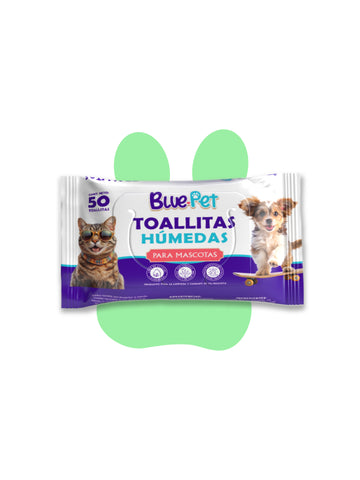 🧼🐾 Toallitas Húmedas Bluepet – Limpieza suave, amor diario